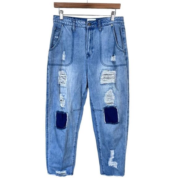 Insane Gene Slouch Vintage Patched Work Jeans - Picture 1 of 16